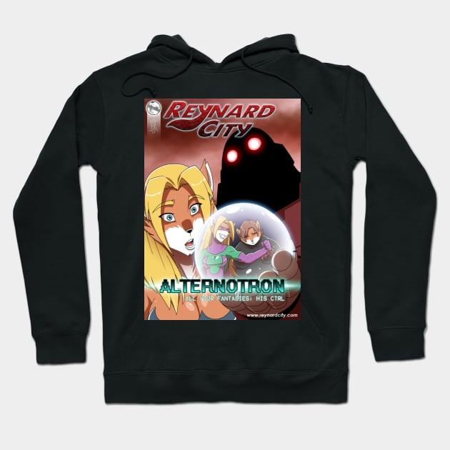 Alternotron cover (Art by Jed Soriano) Hoodie by Reynard City